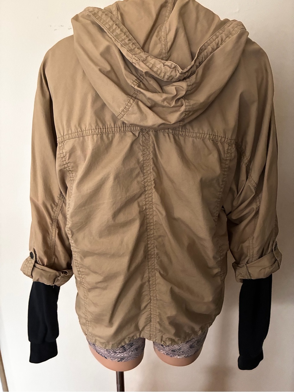 Abercrombie & Fitch Hooded Utility Full Zip Jacket Tan - Picture 5 of 10